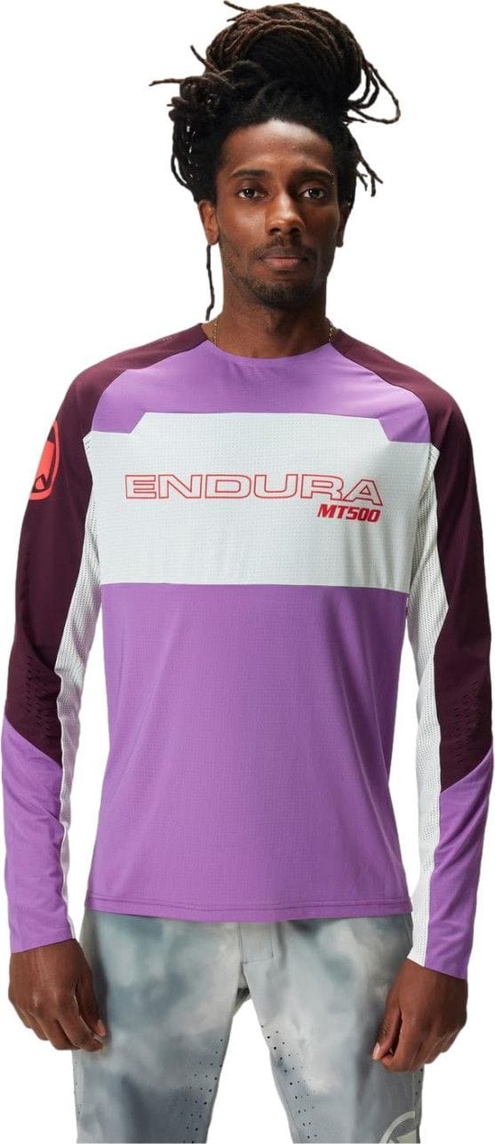 Endura MT500 Burner Lite Purple Long-Sleeve Jersey