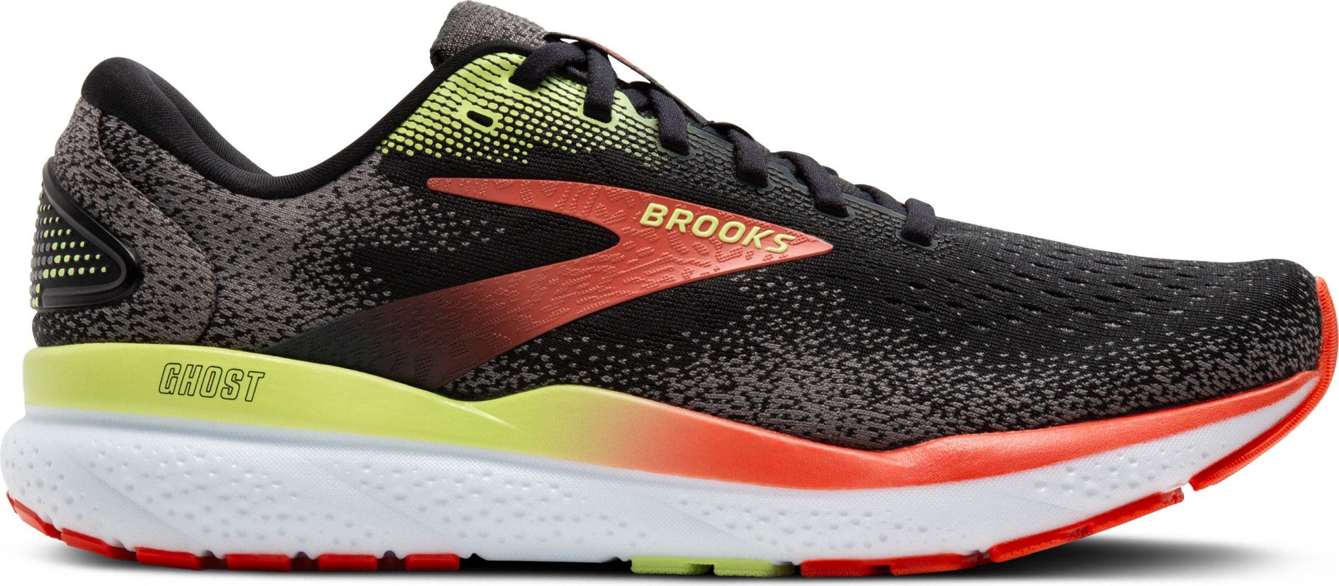 Brooks Ghost 16 Men\'s Black and Green Running Shoes Brooks Ghost 16 (Men main image 2