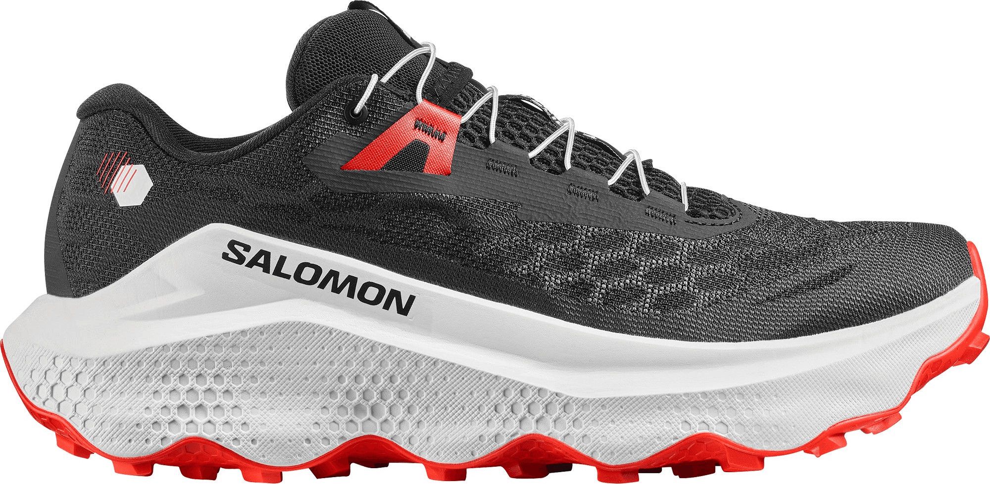 Salomon Ultra Glide 4 Trail Running Shoes, Black/White/Red  display picture 2