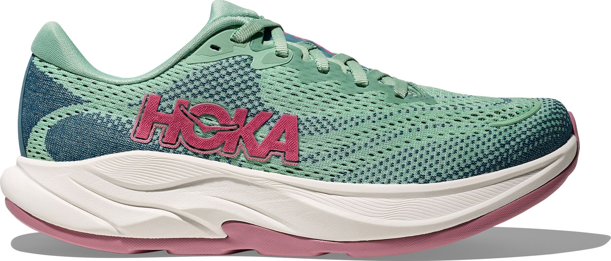 Hoka Rincon 4 Running Shoes Green/Pink Woman | Alltricks.com
