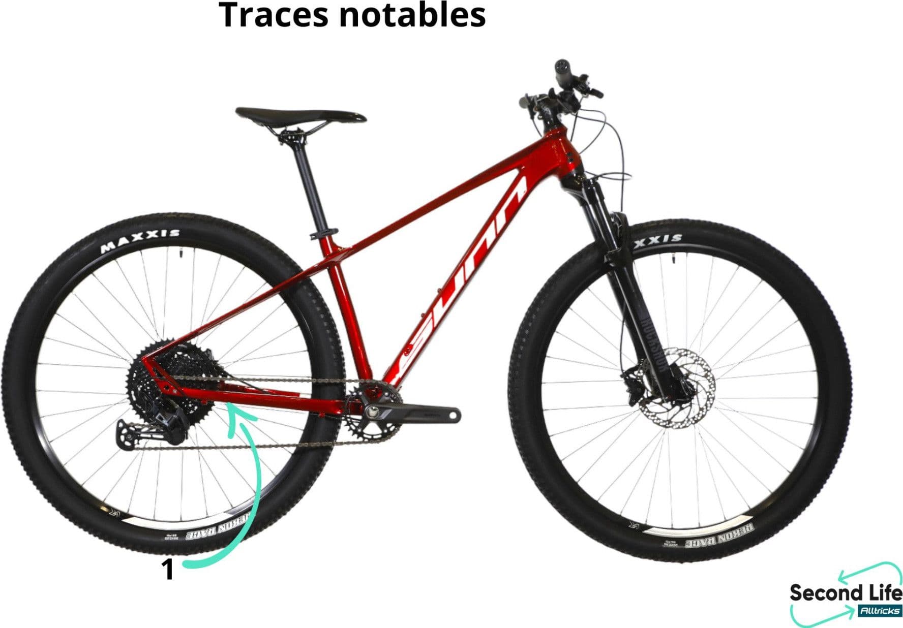 Exhibition bike VTT semi Rigide Sunn Exact S1 Shimano Deore SLX 12V 29 Rouge 2023