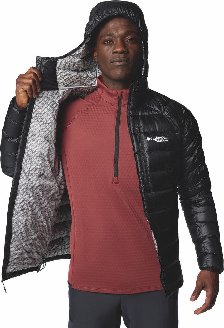 Columbia Arctic Crest Hooded Down Jacket Black Alltricks