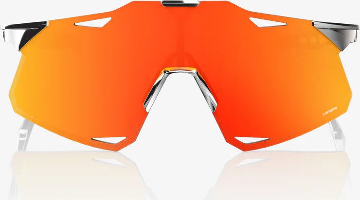100% Hypercraft Black Chrome Glasses / HiPER Red Mirror Lenses