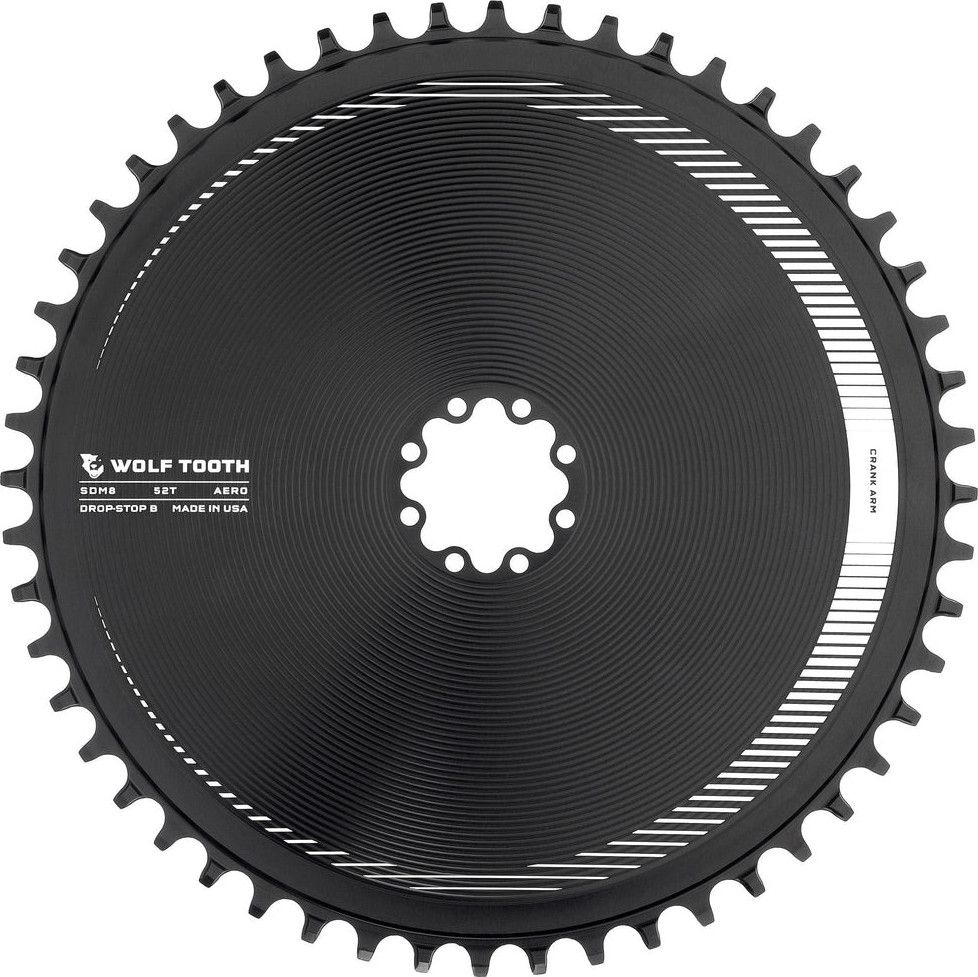 Wolf Tooth Aero Drop-Stop B 8-Bolt Chainring For Sram Gravel