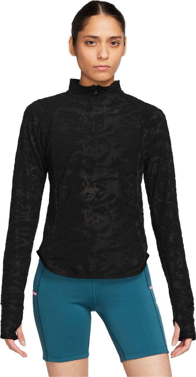 Women's Nike Dri-Fit Trail Black 1/2 Zip Thermal Top