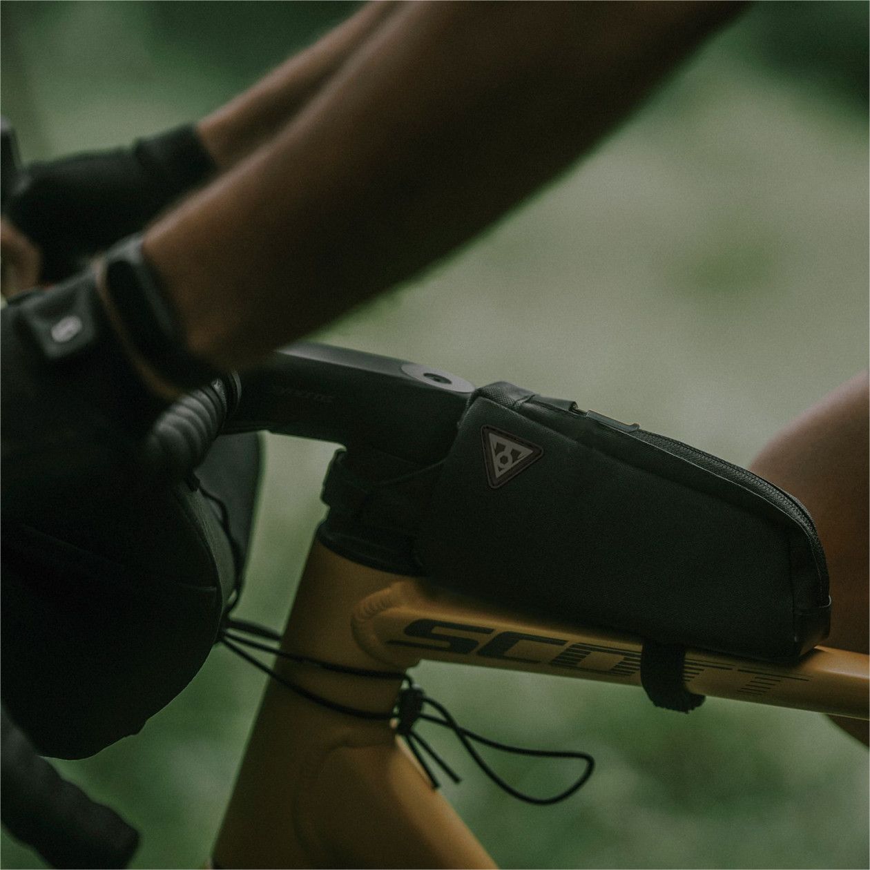 Bovenbuistas Ultralicht 176g TOPEAK TC2301B FastFuel TriBag Frametas Voor Volwassenen, Uniseks, Zwart, één Maat Bovenbuis Tas