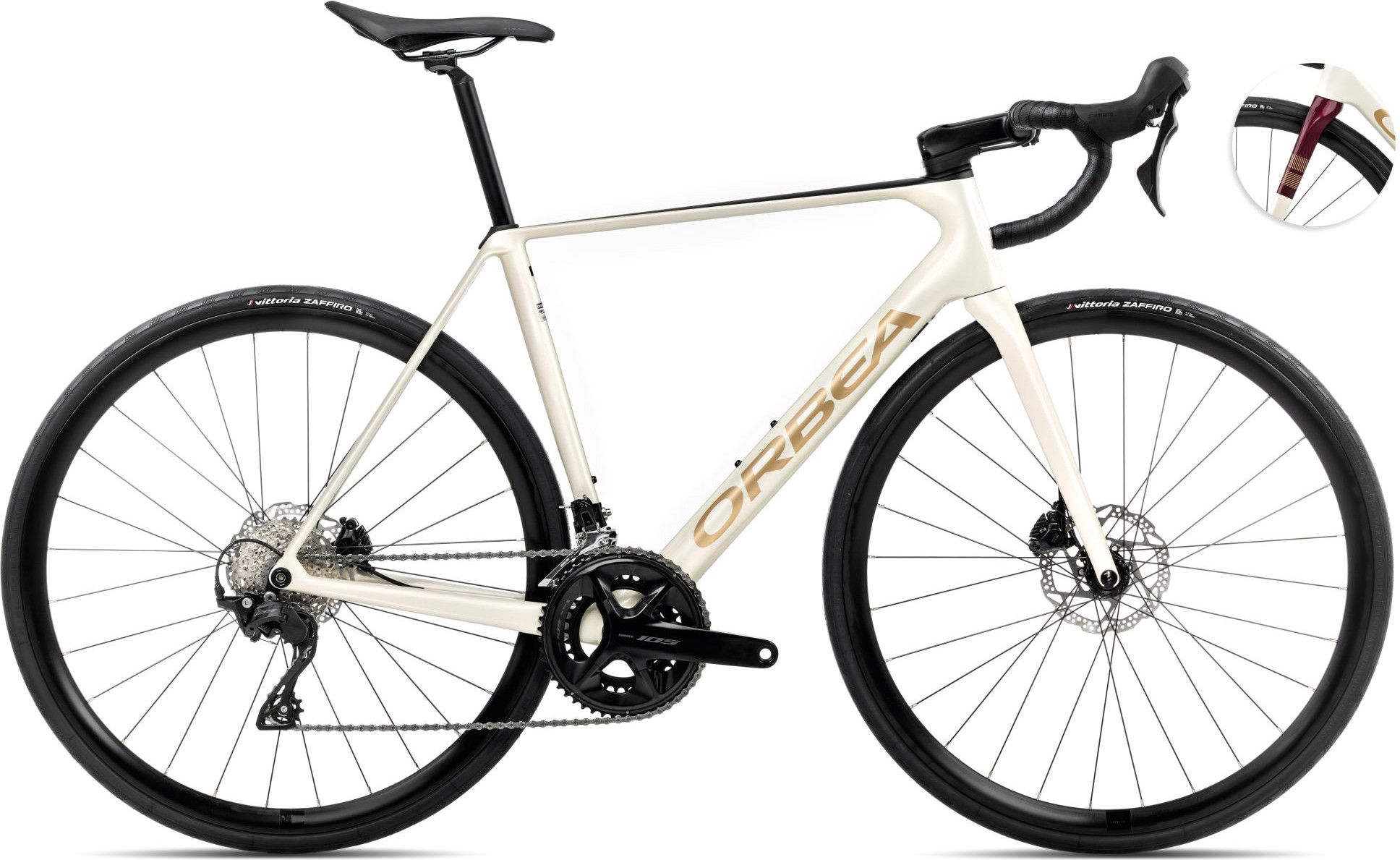 Orbea Orca Silver 48 11s 105 ホイールなし Orbea Orca M30 Road Bike Shimano 105 12S 700 mm Ivory White