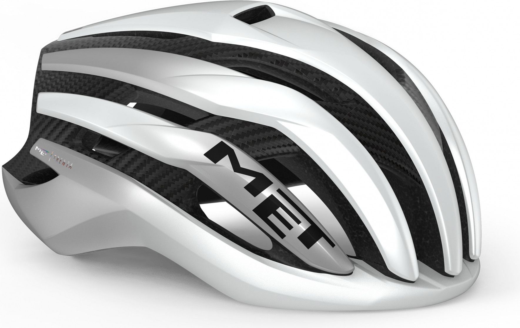Met Trenta 3K Carbon Mips Helmet White Silver Matt | Alltricks.com