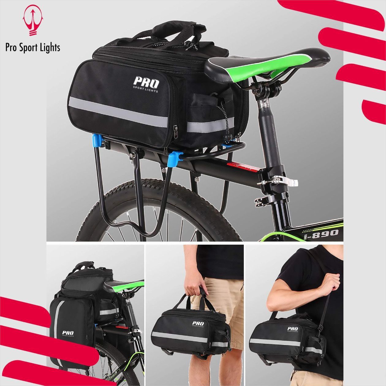 Housse De Pluie Pour Porte-Bagages Vélo 80-100L - Imperméable Et Élastique - Protection Anti-intempéries