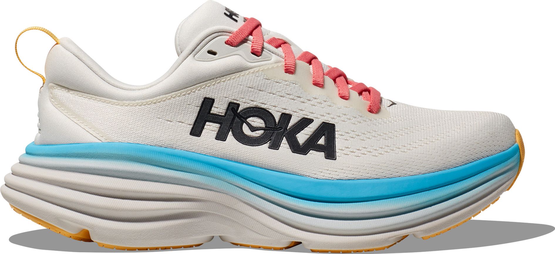Hoka One One Bondi 8 White Multi color Women s Running Shoes Alltricks