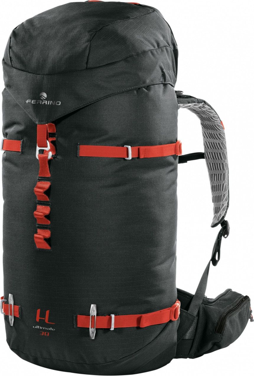 Hiking Backpack Ferrino Ultimate 38 Black Red | Alltricks.com