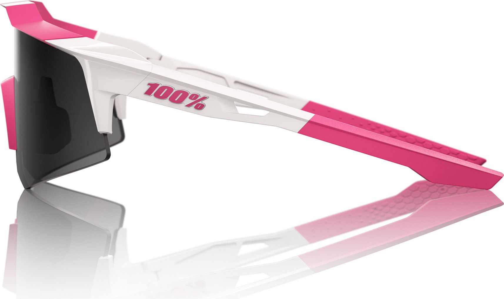 100% Speedcraft XS Puddy Pink White goggles / Smoke lenses