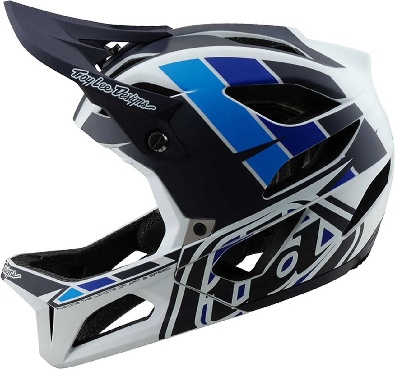 Troy Lee Designs Stage Mips Integral Helmet Blue/White | Alltricks.com