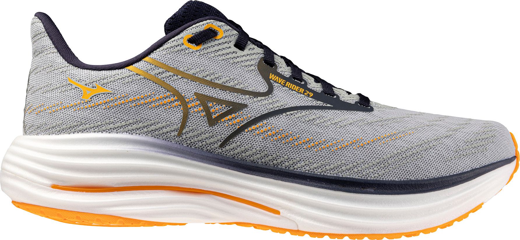Chaussures Running Mizuno Wave Rider 29 Gris/Orange Homme