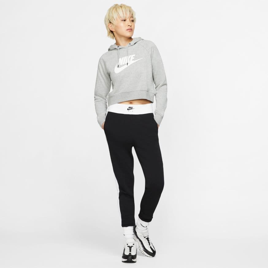 Nike Sportswear Essential Dk Gray White Hoodie Women Alltricks