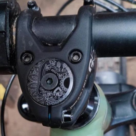 Couleur Ti 8 - Couvercle supérieur de potence de vélo en aluminium, Vis