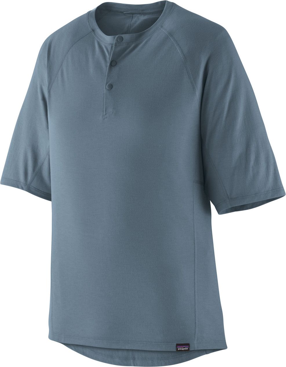 Patagonia T-Shirt Cap Cool Trail Bike Henley Blue