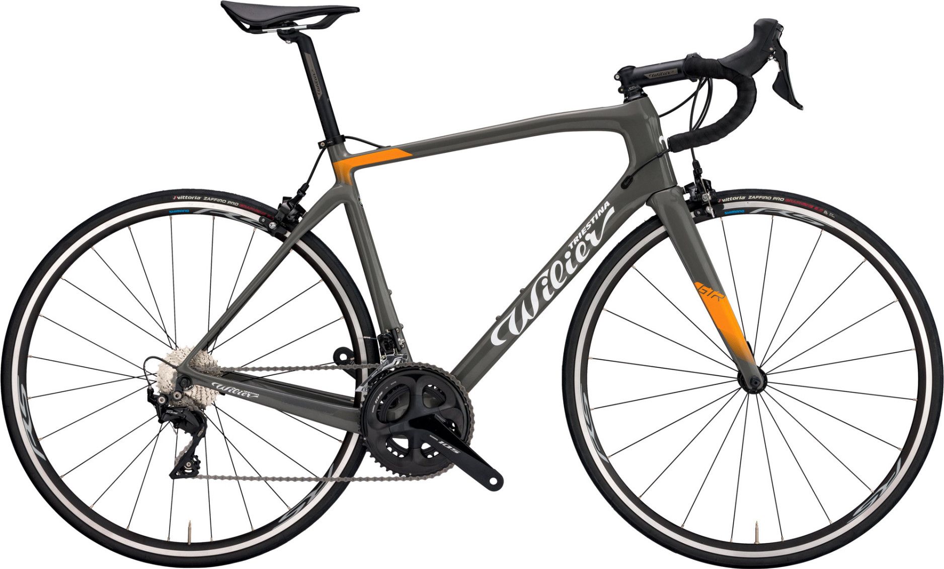 Wilier Triestina GTR Team Road Bike Shimano 105 11S 700 mm Grey Orange 2024 Alltricks