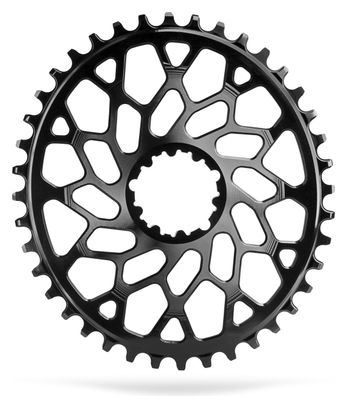 AbsoluteBlack Corona ovale stretta larga a montaggio diretto CX per pedivelle Sram 12 S nera