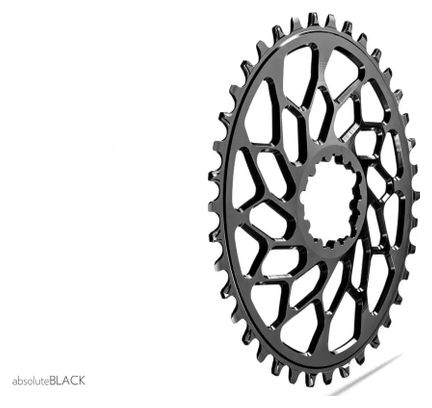 AbsoluteBlack Narrow Wide Direct Mount Oval Kettenblatt CX für Sram Kurbeln 12 S Schwarz