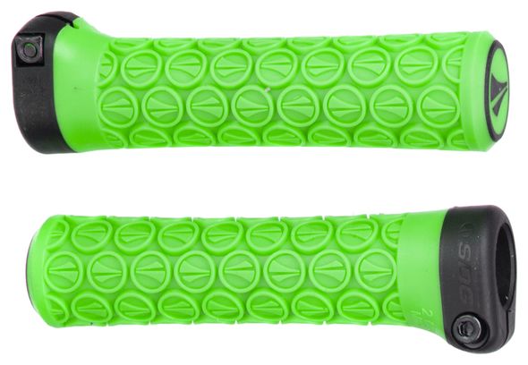 Paar SDG Slater Junior Lock-On Grips Fluorescerend Groen
