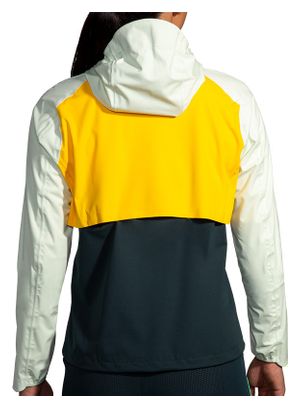 Brooks High Point Trail Waterproof Jacket Yellow Green Donna