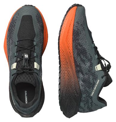 Salomon Aero Glide 4 GRVL Men's Running Shoes - Green/Black/Orange