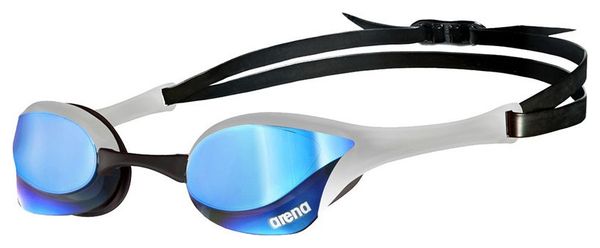 Arena Cobra Ultra Swipe Swimming Glasses Silver / Blue Lenses