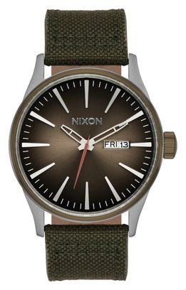 Orologio unisex Nixon Sentry Nylon Silver/Lt Marron