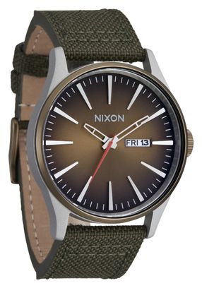 Montre Unisexe Nixon Sentry Nylon Silver/Lt Marron