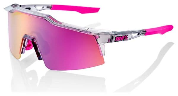 Paire de Lunettes 100% Speedcraft SL Tokyo Night Transparent / Violet Multilayer Mirror