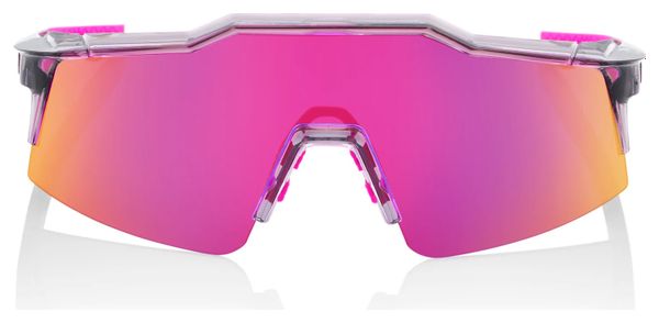 Paire de Lunettes 100% Speedcraft SL Tokyo Night Transparent / Violet Multilayer Mirror