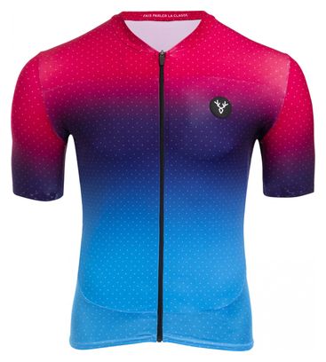 Maillot Manches Courtes LeBram Vence Rouge Bleu Coupe Ajustée