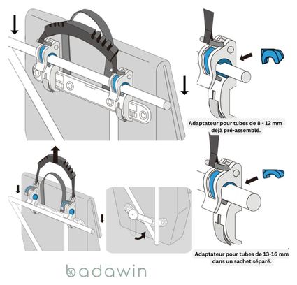 Sacoche de vélo 3en1 Hace Bleu 30L