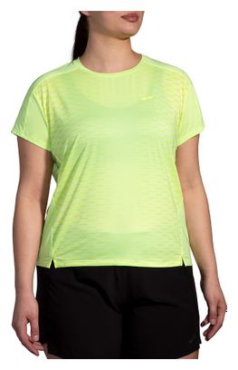 Brooks Sprint Free Run 2.0 Yellow Women's Short Sleeve Jersey