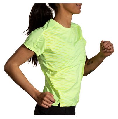 Brooks Sprint Free Run 2.0 Yellow Women's Short Sleeve Jersey