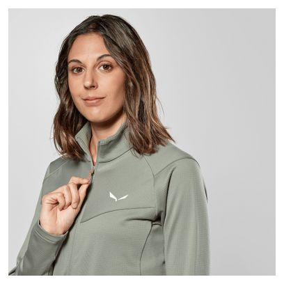 Polar Salewa Puez Cammino 1/2 Zip Verde Donna