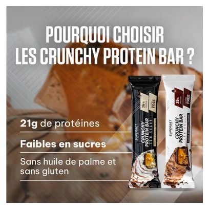 Crunchy Protein Bar (60g) - Superset Nutrition - Choco Brownie Caramel -  Barres Protéinées