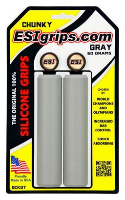 ESI Chunky Grips silicone Coppia di grigio 32 millimetri