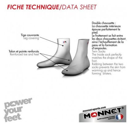 DOUBLES CHAUSSETTES MID TWIN GRISE