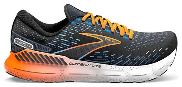Chaussures de Running Brooks Glycerin GTS 20 Noir Bleu Orange
