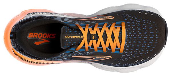 Chaussures de Running Brooks Glycerin GTS 20 Noir Bleu Orange