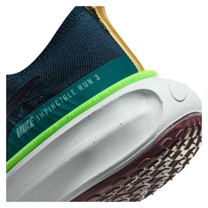 Chaussures Running Nike ZoomX Invincible Run Flyknit 3 Vert Argent Homme