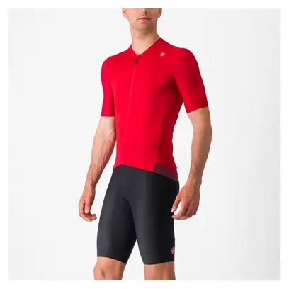 Maillot Manches Courtes Castelli Espresso Rouge