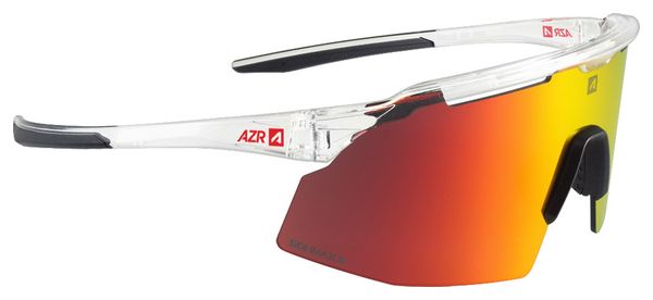 Azr Iseran Crystal Clear/Red Sunglasses Set + Clear Screen