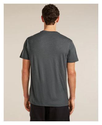Icebreaker 150 Tech Lite Tee Range Stripes Gray Men's T-Shirt 