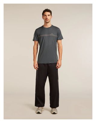 Icebreaker 150 Tech Lite Tee Range Stripes Gray Men's T-Shirt 