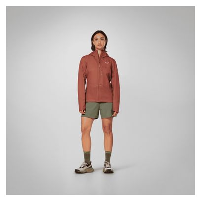 Chaqueta impermeable Salewa Pedroc 2 Powertex 2.5L roja para mujer