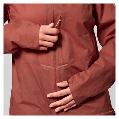 Chaqueta impermeable Salewa Pedroc 2 Powertex 2.5L roja para mujer
