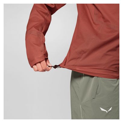 Chaqueta impermeable Salewa Pedroc 2 Powertex 2.5L roja para mujer